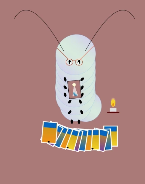 Chenille tirage de carte